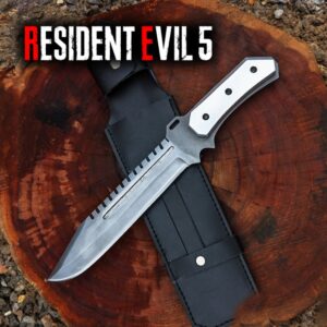 Resident Evil 5 Albert Wesker Knife: Acid Washed D2 Steel Blade, Full Tang