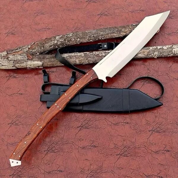 26" Custom Handmade Carbon Steel Blade Long Handed Machete Sword | - Image 2