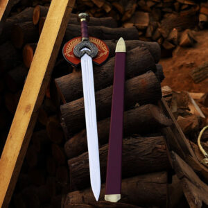 King Theoden Herugrim Sword LOTR Battle Handmade Gift-Item Him Scabbard & Plaque